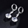 MASOP Zircon Leverback Earrings Jewelry in Women's Drop & Dangle Earrings