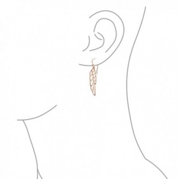 Rose Plated Silver Angel Earrings in Women's Drop & Dangle Earrings