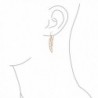 Rose Plated Silver Angel Earrings in Women's Drop & Dangle Earrings