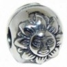 Solid 925 Sterling Silver "Ball with the Sun and the Moon" Clip Lock Charm Bead - C712NW12F78