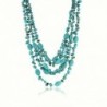 20 Inch Stunning 3 Strands Green Simulated Turquoise Necklace with Toggle Clasp - CM11D6N23DR