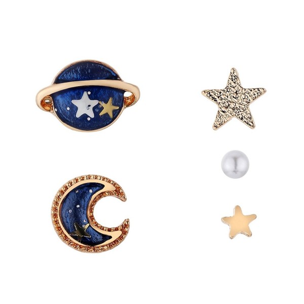 Nuwastone women's Moon & Star & Planet Earring Set - CN17Z274IY7