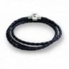 Authentic Chamilia Sterling Silver 22.2" Black Braided Wrap Bracelet 1212-0004 - C3110S8WZTZ