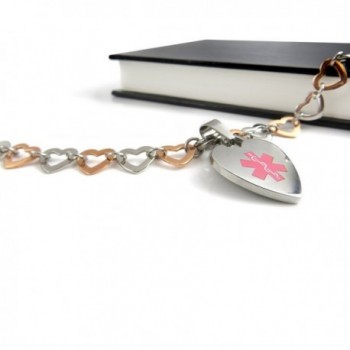 MyIDDr Medical bracelet Colored Hearts in Women's ID Bracelets