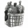 Sterling Silver Knitting Wool Needle Basket Bead For European Charm Bracelets - C6116KFTGGZ