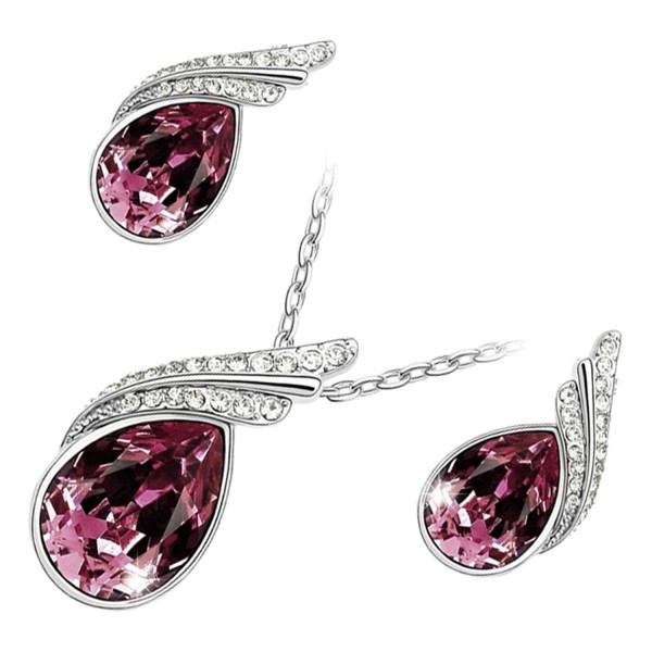GWG Sterling Jewellery Necklace Earrings - Amethyst Purple - C012HTZ7KLH