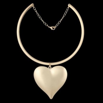 GEM C Stylish Golden Pendant Necklace in Women's Choker Necklaces