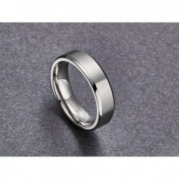 Titanium Brushed Beveled Wedding titanium