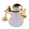 Christmas Xmas Holiday White Enamel Crystal Snowman Brooch Pin Jewelry Gift - Snowman Brooch Pin - C3188HXG303