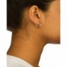 White Inches Basic Earrings GO 392 in Women's Hoop Earrings