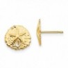 Madi K 14K Yellow Gold Sand Dollar Post Earrings (Approximate Measurements 10mm x 10mm) - CE11DQUEWVB