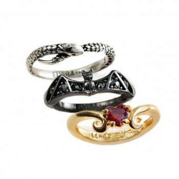 Elvira's Stacking Ring Set: Bat- Serpent- Heart - CK1877W9SSK