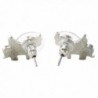 DaisyJewel Unicorn Pegasus Silvertone Earrings