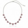 1928 Jewelry Silver-Tone Pink Genuine Swarovski Crystal Collar Adjustable Strand Necklace- 16" - CE11NIRU4FZ