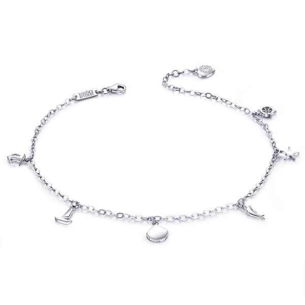 925 Sterling Silver Adjustable Anklet - CR18898LSYL