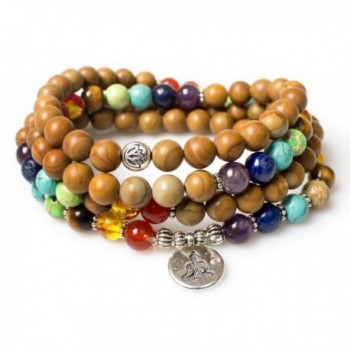 Pendant Buddhist Gemstone Necklace Bracelet - Wood Jasper-Buddha - C8187N6IUL2