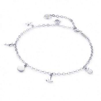 925 Sterling Silver Adjustable Anklet in Women's Anklets