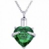Cremation Necklace Jewelry Memorial Pendant - Green - CF185378NNH