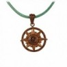 Nautical Compass Pendant Crafted in Marine Grade Bronze on a 16" (Adjustable to 18") Necklace Cord - CX11DBYOXF7
