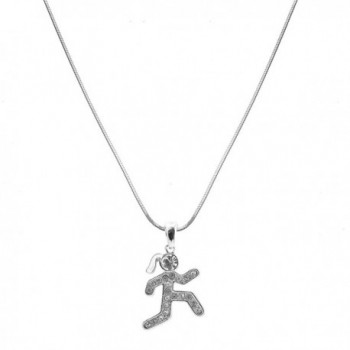 chelseachicNYC Crystal Marathon Runner Necklace - CN128YXGSXT