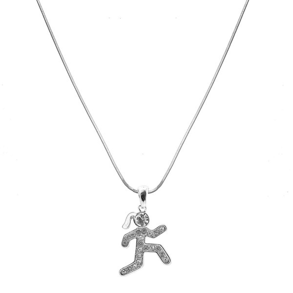 chelseachicNYC Crystal Marathon Runner Necklace - CN128YXGSXT