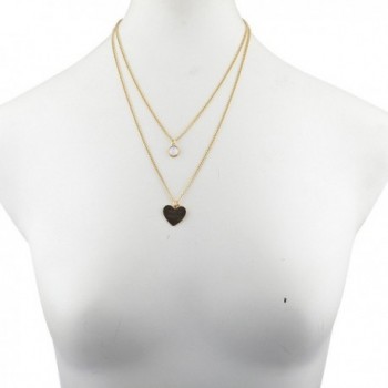Lux Accessories Goldtone Crescent Necklace
