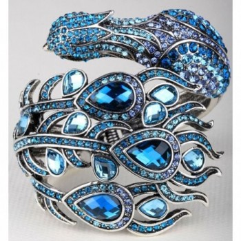 YACQ Jewelry Crystal Peacock Bracelet