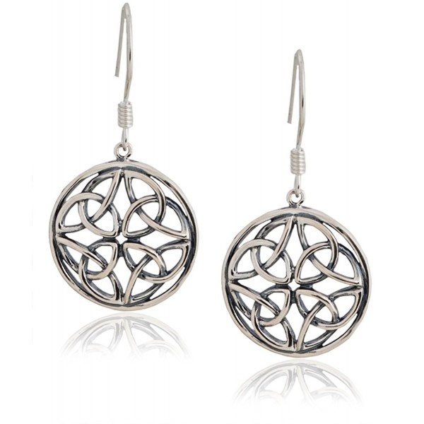 Celtic-Knot Round Drop Earrings Sterling Silver | SPUNKYsoul Collection - CT12HTZ7I8H