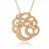 Brush Metal Gold Plated Initial Monogram Split Chain Necklace (Initial E) - CW11EE175RJ