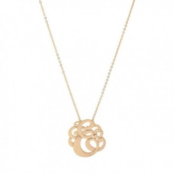 Brush Plated Initial Monogram Necklace