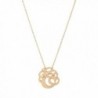Brush Plated Initial Monogram Necklace