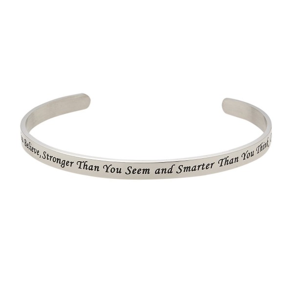 You're Braver Than You Believe- Stronger Than You Seem Christopher Robin Inspirational Bracelet - CN11VC244JF