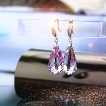 SILYHEART Teardrop Earrings Swarovski Crystals in Women's Drop & Dangle Earrings