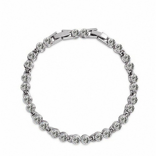 Clear Crystal Dream Silver Plated Charm Bracelet - CT11V8D4X9T