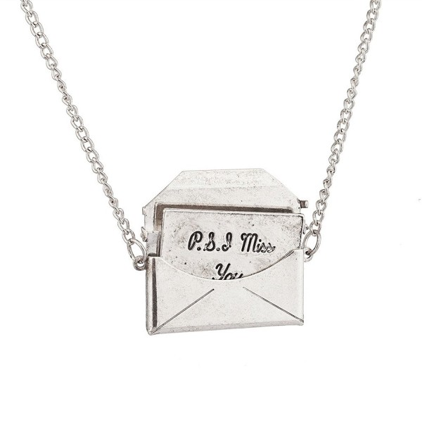 Lux Accessories PS I Miss You Love Letter In An Envelope Pendant Necklace. - CI129JUJ4S7