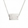 Lux Accessories Envelope Pendant Necklace