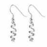 925 Sterling Silver Inspirational Cute Tiny Spiral Stud Dangle Earrings Gift for Women Girls - CE187R2HN3S