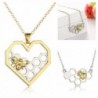 Hexagon Honeycomb Necklace CHUYUN Honeybee in Women's Pendants