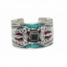 Turquoise Coral Onyx Bracelet Tibetan Cuff Bracelet- Nepal Bracelet- Yoga Bracelet - CU12C0UEH8F