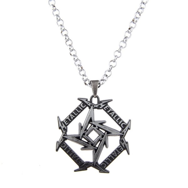Lureme Punk Jewelry Metallica Band Signs Geometry Pendant Necklace (nl005613) - Silver - CD184SZ707I