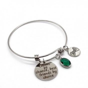 Stainless Steel Adjustable Bracelet- Cousins by Chance Friends by Choice- ASB14 - C8185NC847Y