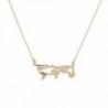 Lux Accessories Gold Tone World Map Continent Shape Novelty Plated Necklace - CV12O0KF4H5