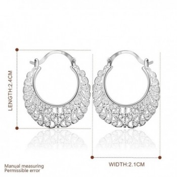 Cos2be Silver Plated Earrings Hollow silver in Women's Hoop Earrings