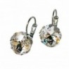 HisJewelsCreations Cushion Square Silvertone Earrings