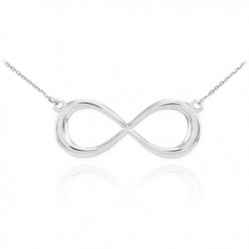 925 Sterling Silver Dainty Forever Infinity Necklace - CE11IULL2E1