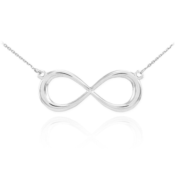 925 Sterling Silver Dainty Forever Infinity Necklace - CE11IULL2E1