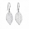 S925 Sterling Silver Filigree Dangle Leaf Earrings for Women - CI185U9ZG8Y