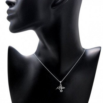 Sterling Silver Hummingbird Pendant Necklace