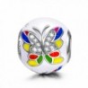 NinaQueen "Colorful Butterlfly" 925 Sterling Silver Bead Charms - CU11Y257RZH