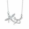 Sterling Silver Dragonfly Pendant Necklace with 16"+2" Box Chain - C312NUN5AQG